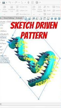 Sketch driven pattern in solidworks #solidworks #cad #shorts #ytshorts