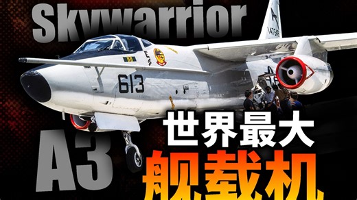 世界最大舰载机：A-3空中战士！最大起飞重量39吨，70年前的重型舰载攻击机！冷战美军最长寿的舰载机！