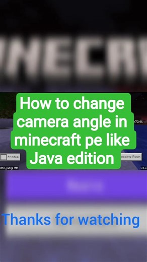 How to change camera angle in minecraft pe like Java edition 💝😱 #minecraft #trending #shorts