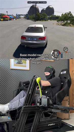 Base model rwd owners realising what open differential means #beamng #320d #mpower #e90