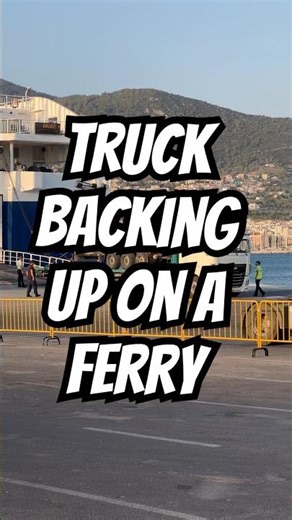 A Truck and Trailer backing up on a Ferry #shipspotting #truckspotting #ferry