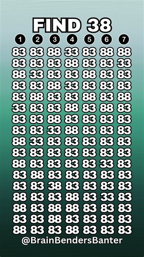 Test Your COGNITIVE Brain Skills With This FAST Number Game! #shorts
