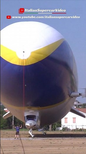 😯 Goodyear Zeppelin Blimp Take Off & Landing #shorts