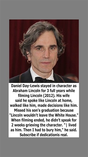 Daniel Day-Lewis Became Abraham Lincoln for 3 Years 😳