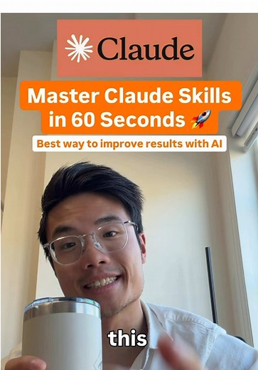 Claude skills are an absolute must to elevate your AI outputs. Here’s how you create your own skills in 60 seconds. Comment “Claude” for the full guide. #ai #claude #aitips #aiprompts #fyp