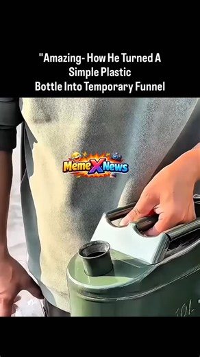 MemeXNews on Instagram: "Amazing how a simple plastic bottle can be turned into a temporary funnel with just a quick cut and a little creativity. By trimming the bottom and using the bottle’s neck as a pouring guide, it becomes a practical tool for transferring liquids or small items without spills. This clever hack shows that everyday objects don’t have to be thrown away after one use—they can be repurposed in smart, useful ways. It’s a perfect example of how simple ideas can solve real-life pr