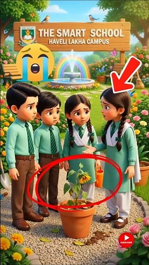 🌱 Save the School Plant! 🌸 School Moral Story