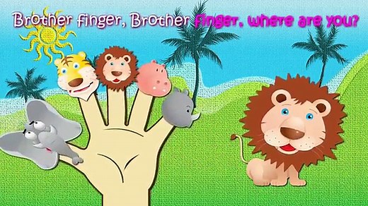 Wild Animals Finger Family Nursery Rhymes Lyrics