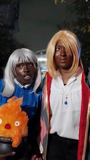 MAGICAL Howl's Moving Castle Cosplay Duo ✨💖 Sophie + Howl #shorts