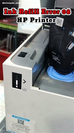 HP 1005W Printer Ink Error 08? 😳158A Cartridge Refill Error 08 Aa Raha Hai? #hp #printer #shorts