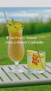 🌅🍹 Sunset Happy Hour at the Beach Club! 🥂 Enjoy 2x1 in Sibu and Hanoy Cocktails from 5:00-6:30pm during July. Salud! 🍸 | Hacienda Pinilla Beach & Golf Resort
