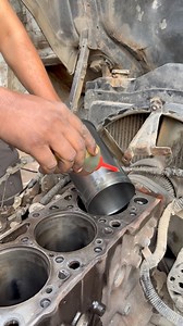 Six cylinder engine sleeve liner fitting skills⚙️ #shortsfeed #automobile #Amazing #truckdriver #technology #skills #facebookreel | Pro Engineer