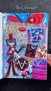 ASMR journal Vox Hazbin Hotel VVV⚡📺🔌📡🌀|#asmr #hazbinhotel #journal #scrapbooking #diy #art #fyp