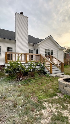 Check out the before of my next DIY project! I’m starting by clearing the overgrown garden beds, then moving on to re-sanding and staining the deck railing and balusters. After that, I’ll be pressure washing it before it turns into the perfect outdoor lounge space for entertainment! Wish me luck! #diyproject #gardenbeds #deckrailing #balusters #outdoorliving #pressurewashing #diy | The Buc Haus