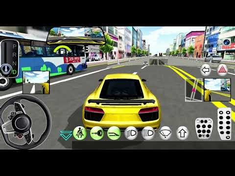Golden Luxury Car Traffic Crash Simulator | 3D Driving Game