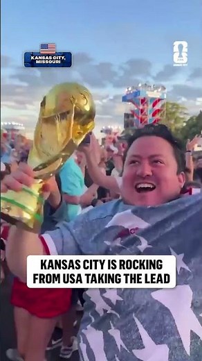 USA fans at the Kansas City FIFA Fan Fest are loving it 🇺🇸