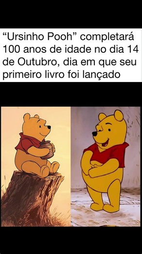 WINNIE THE POOH COMPLETA 100 ANOS! 🍯😱#pooh #disney #desenhos #nostalgia #curiosidades