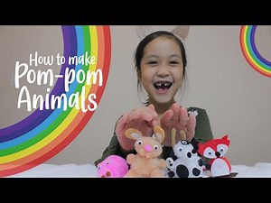 How to Make Pom-Pom Animals | Bunny, Fox, Cow, & Pig