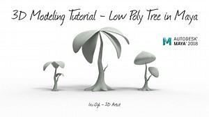 Maya modeling tutorial - low poly tree