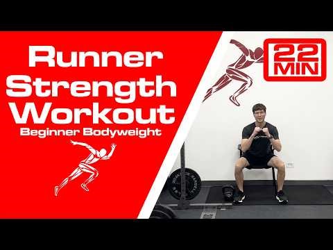 Runner Strength Workout: Beginner Bodyweight + Core Stability (22 Min)
