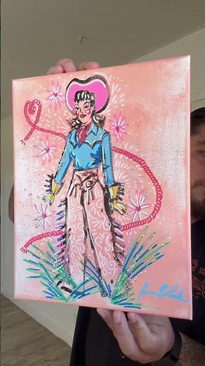 Cowgirl pin up paintings by artist Jesse Black