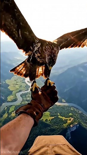 Flying Eye to Eye with a Wild Hawk at 2000 Feet #extremesports #raptors