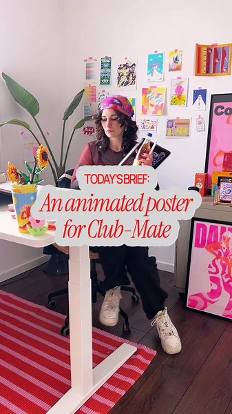 Creative Poster Design Process for Club Mate