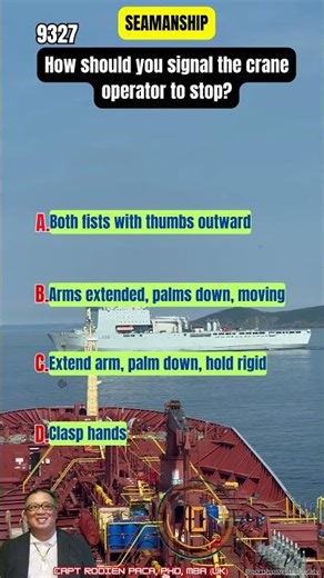 9327 Crane Hand Signals: Emergency Stop - MARINE NAUTICAL REVIEWER