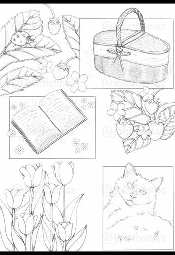 Spring Mood Board Sketching in Time Lapse