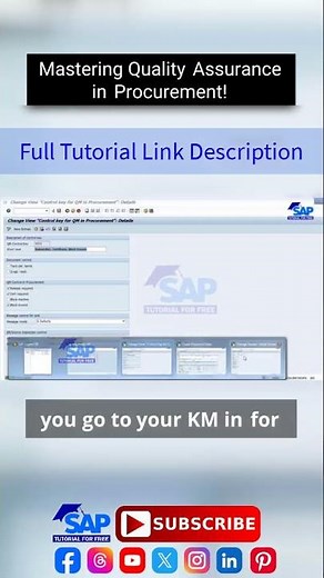 Mastering Quality Assurance in Procurement | SAP QM in Procurement | SAP QM Controls in Procurement