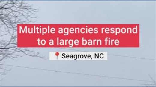 Multiple agencies responded to a large barn fire on US Highway 220 in Seagrove. | WFMY News 2