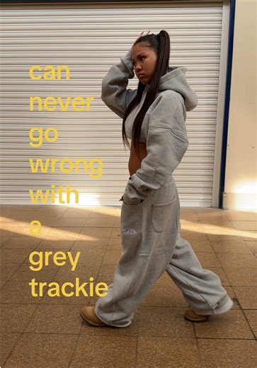 Grey tracksuit outfit ideas — comfy trackie looks