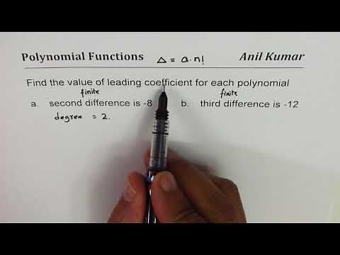 01 Find Leading Coefficient Value form Finite difference