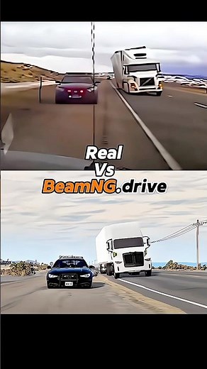 Real Vs BeamNG.Drive Crashes #shorts #gaming #beamngdrive