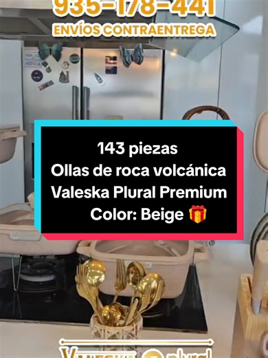 Ollas de Roca Volcánica Valeska en Color Beige