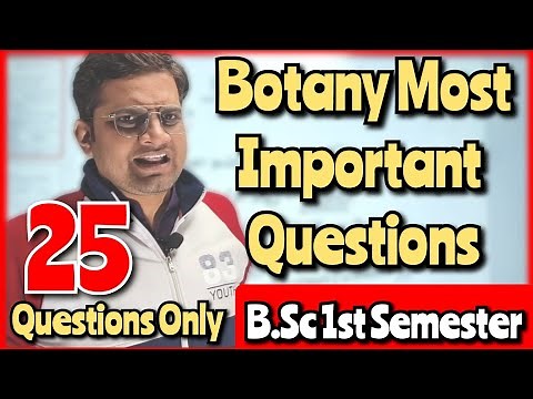 B.Sc 1st Semester Botany Most Important Questions! #bedkdian #mjpru #bsc #bsc1stsemester #botany