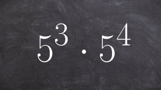 Applying the rules of exponents to simplify an expression with numbers