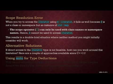 Understanding Why You Can't Use container.iterator in C+ +