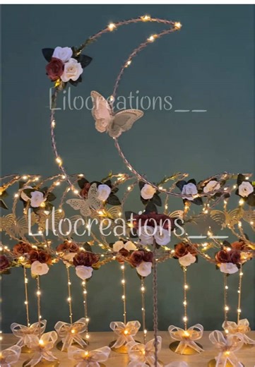 Centros de mesa de lunas 🌙🤎 ¿Que otro color las hacemos? #centrosdemesa #centerpieces #lunas