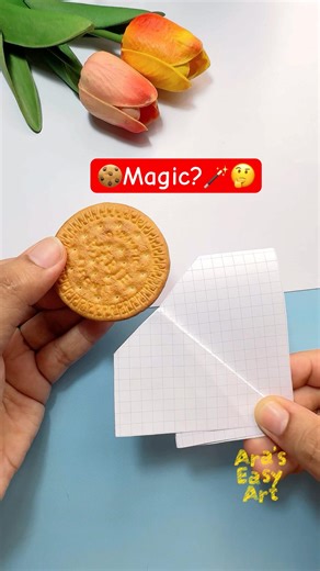 🍪Paper Cutting Magic 🪄🤔 @ArasEasyArt #ytshorts #viral #magic #paper #diy