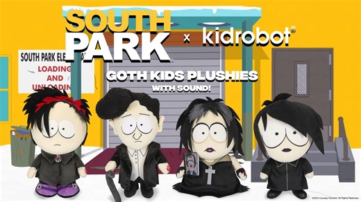 19 reactions |  Now in Stock: South Park Goth Kid Plushies with Sound! Just squeeze their hands to hear phrases from the show! https://www.kidrobot.com/collections/south-park | Kidrobot | Facebook