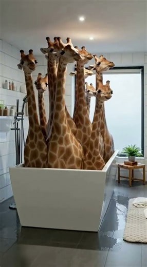 기린이 튀어나옴, Giraffe Pops Out, キリンが飛び出す, 长颈鹿蹦出来了, La jirafa aparece de golpe, Жираф выскакивает