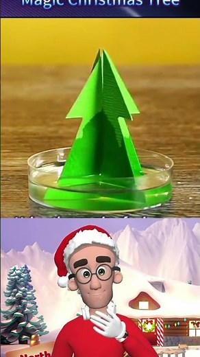 How to make a Christmas tree that snows #December #Christmas #tree #science