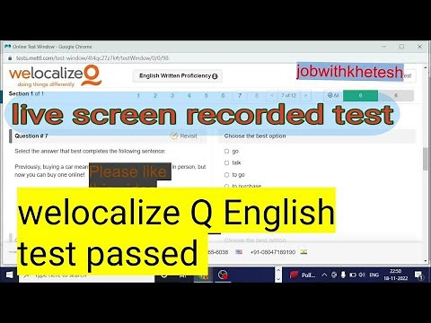 Welocalize Q English Test Live