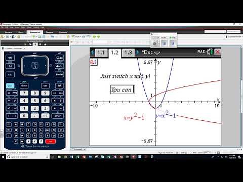 Graphing Inverse Functions TI-Nspire CX
