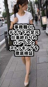 【事務職OL】デスク下の足元 仕事終わりのパンプスとストッキングを徹底検証 #ストッキング #パンプス #foot #足の匂い #仕事終わり #美女 #ゆっくり解説 #匂い #OL