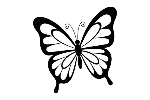 Butterfly Svg, Simple Butterfly Outline, Butterfly Clipart Design, Minimal , Butterfly Silhouette Cut File, Laser Cut Clipart Download - Etsy