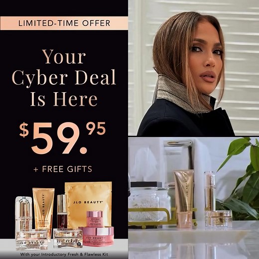 CYBER GLOW ✨ Get your Introductory JLO Beauty Kit featuring That JLO Glow Serum for only $59.95 plus 2 FREE bonus gifts! This deal won't last - shop now! | JLo Beauty