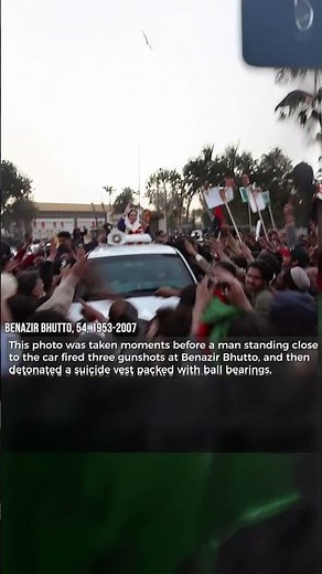 Last Photo before death of Benazir Bhutto #death #famous #celebrity #lastmoment #bhutto #pakistan