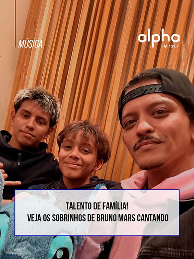 Sobrinhos de Bruno Mars Cantando com Talento Familiar